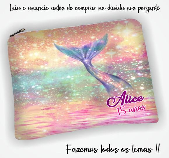 Necessaire Personalizada de 15 Anos Sereia