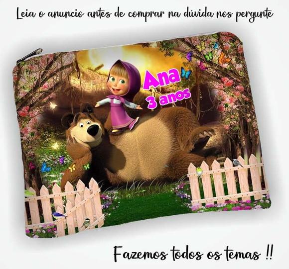 Necessaire Personalizada Lembrancinhas da Marsha e o Urso