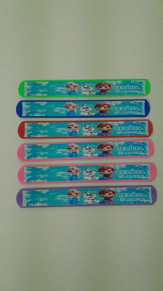 Pulseira Bate Enrola Personalizada Frozen *cores Sortidas*