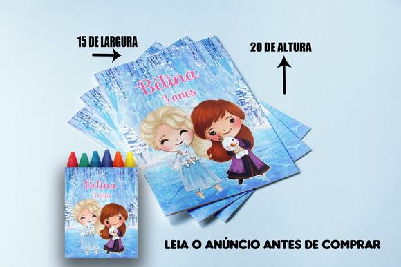 Revisitinha de Colorir com Giz de Cera Frozen Baby