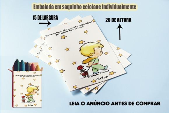 Revista de Colorir + Giz de Cera do Pequeno Principe