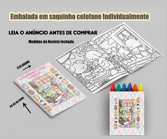 Revista de Colorir com Giz de Cera para Festa Bobbie Goods