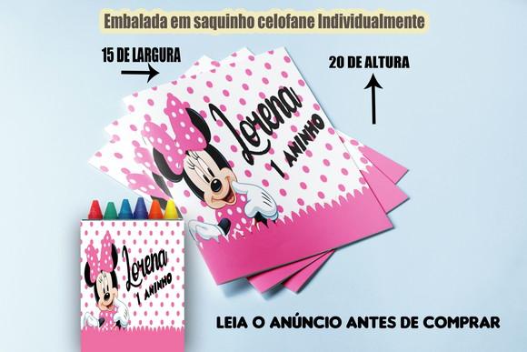 Revista de Colorir com Giz Lebrancinhas da Minnie Rosa