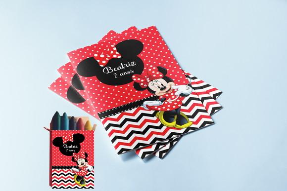 Revistinha Colorir com Giz de Cera da Minnie