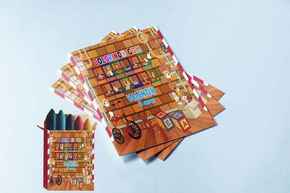 Revistinha de Colorir com Giz de Cera Brinquedos