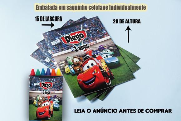 Revistinha de Colorir com Giz de Cera Carros Disney
