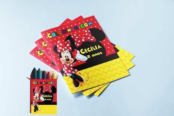 Revistinha de Colorir com Giz de Cera da Minnie