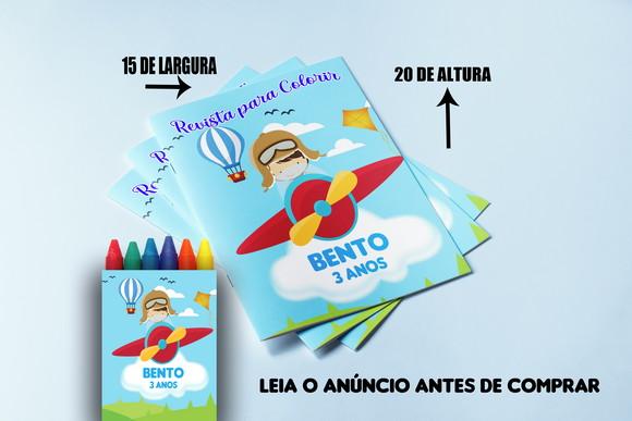 Revistinha de Colorir com Giz de Cera do Aviador