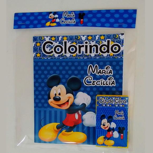 Revistinha de Colorir com Giz de Cera do Mickey