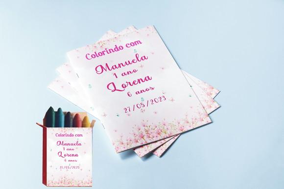 Revistinha de Colorir com Giz de Cera Jardim das Borboletas