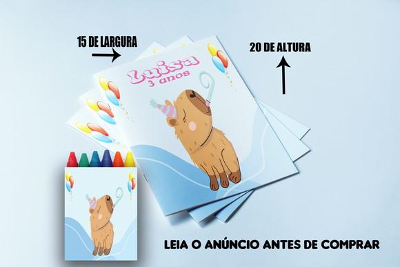 Revistinha de Colorir com Giz de Cera para Capivara