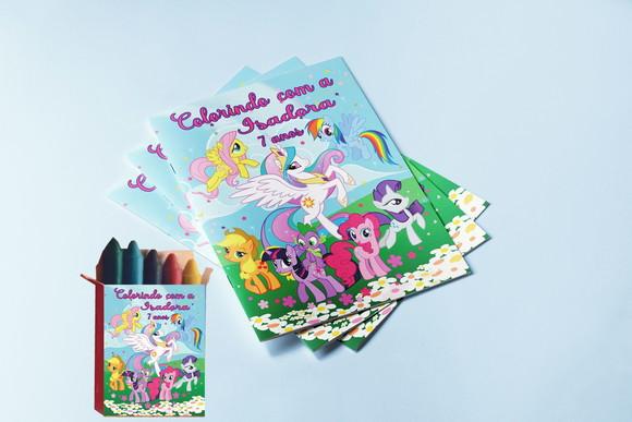 Revistinha de Colorir Giz de Cera My Little Pony