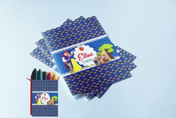 Revistinha e Giz de Cera para Colorir