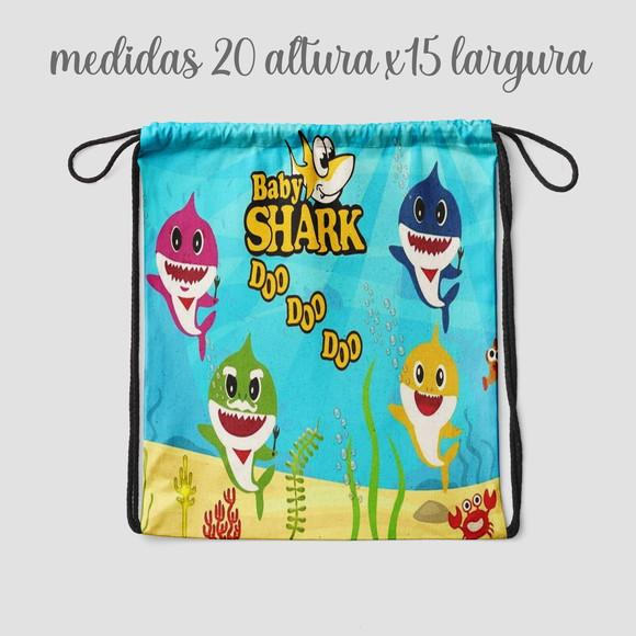 Sacolinha Surpresa Mochilinha Personalizada Baby Sharke