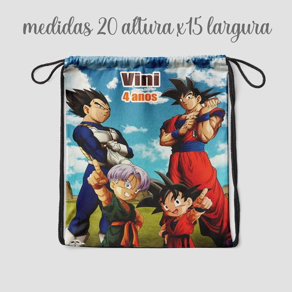 Saquinho Mochila para Lembrancinhas Surpresa do Dragon Ball