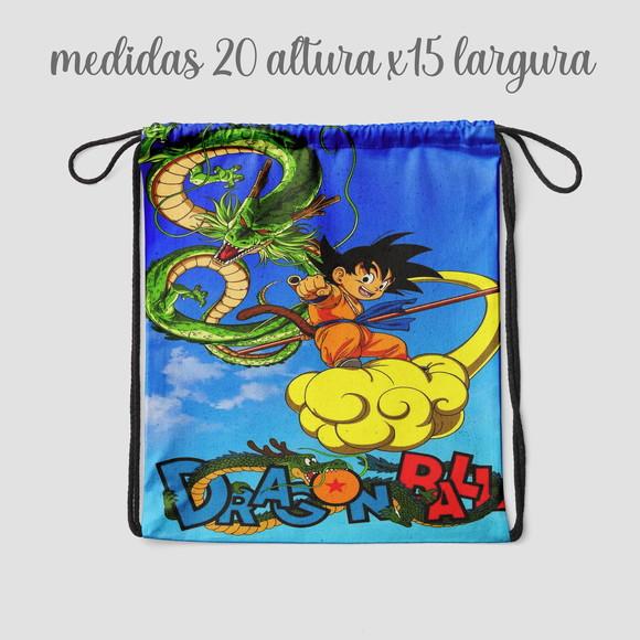Saquinho Mochilinha Surpresa para Festa do Dragon Ball