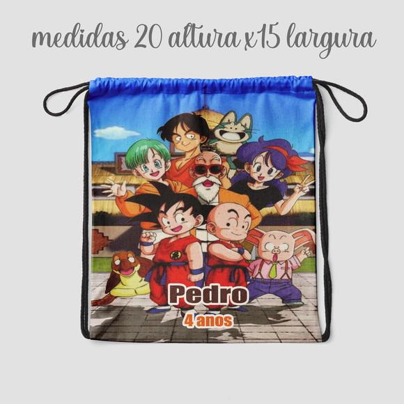 Saquinho Surpresa Mochilinha Personalizada Dragon Ball
