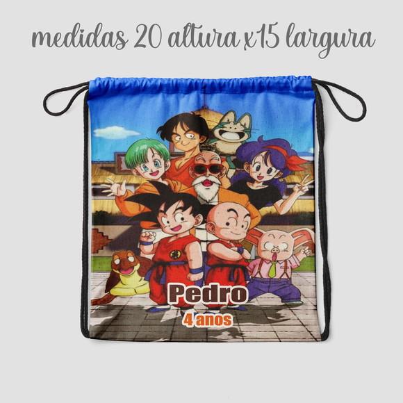 Saquinho Surpresa Mochilinha Personalizada Dragon Ball