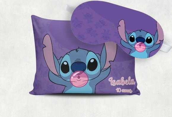 Kit Almofada + Mascara de Dormir do Stitch