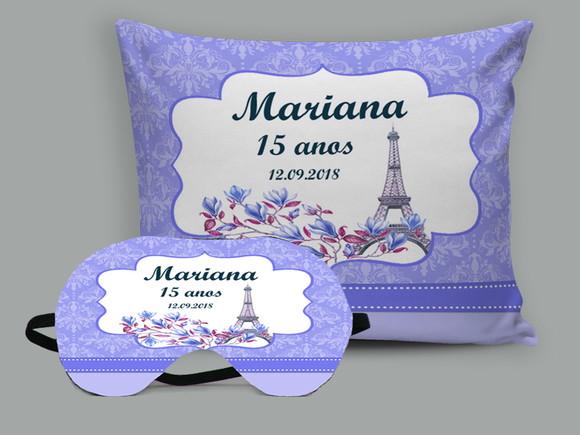 Kit Almofada e Mascara de Dormir de 15 Anos
