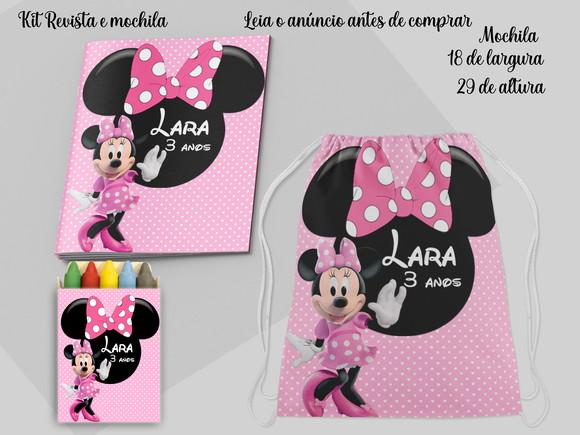 Kit Colorir da Minnie Rosa e Margaria