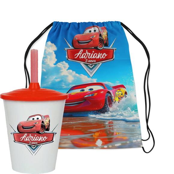 Mochilinha e Copo Carros Disney