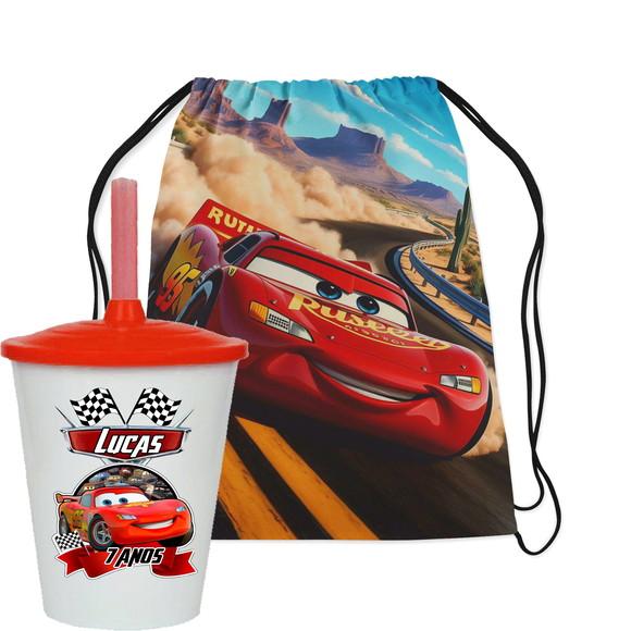 Mochilinha e Copo Carros Disney