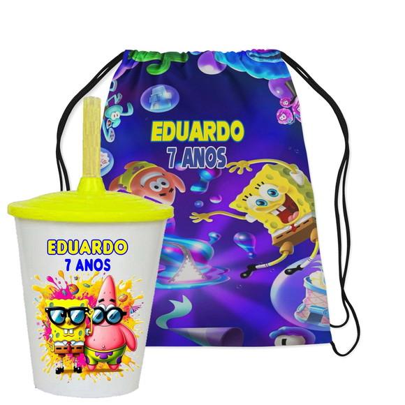 Mochilinha e Copo do Bob Esponja