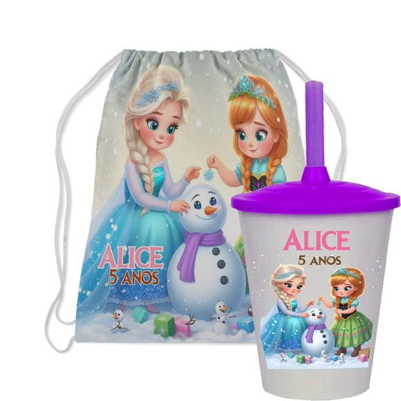 Mochilinha e Copo Frozen Baby Cute