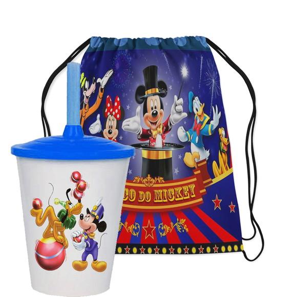 Mochilinha e Copo Twister Circo do Mickey Magico