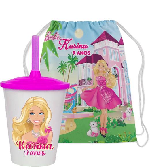 Mochilinha e Copo Twister da Barbie