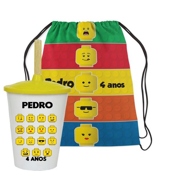 Mochilinha e Copo Twister da Lego