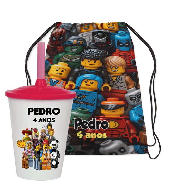 Mochilinha e Copo Twister da Lego