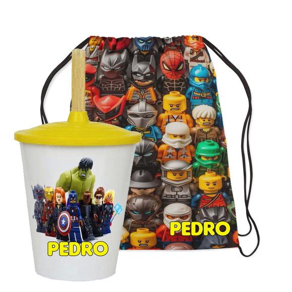 Mochilinha e Copo Twister da Lego