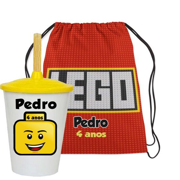 Mochilinha e Copo Twister da Lego