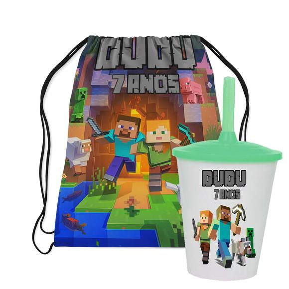 Mochilinha e Copo Twister do Minecraft