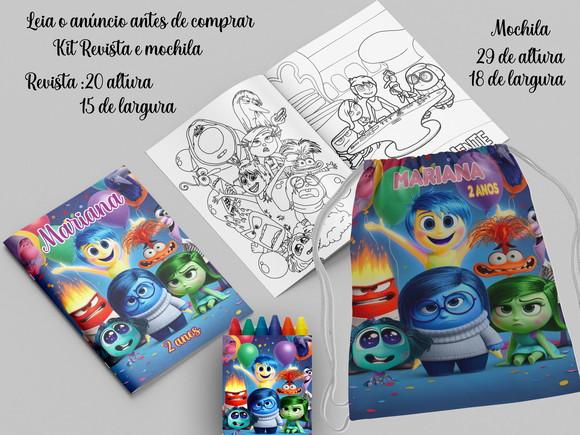 Mochilinha e Revista de Colorir com Giz Divertidamente