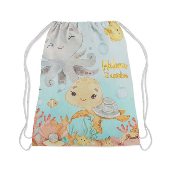 Mochilinha Meninas Fundo do Mar