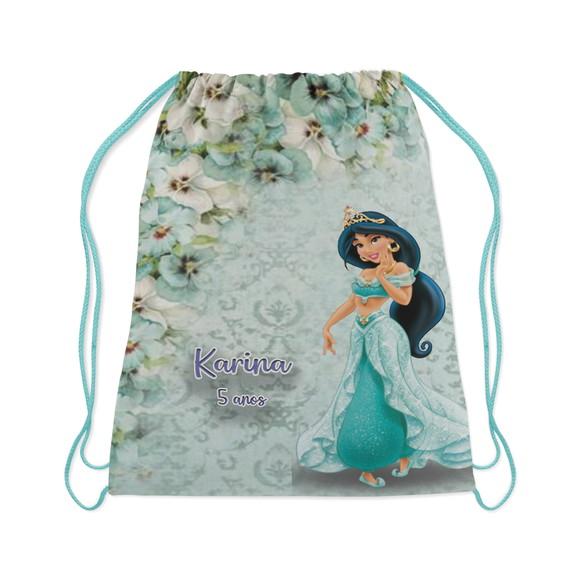 Mochilinha Personalizada  lembrancinhas da Princesa Jasmine