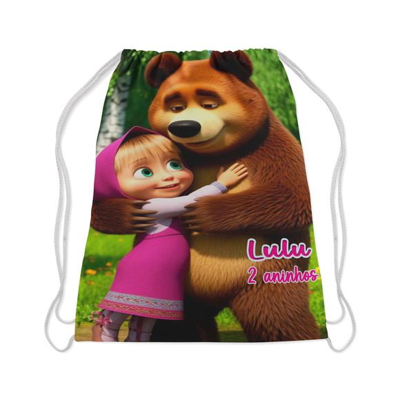 Mochilinha Personalizada para Lembrancinhas Marsha e o Urso