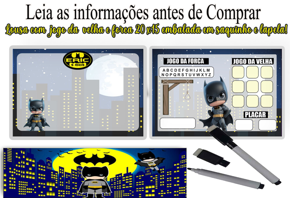 Lousa Magica lembrancinhas de aniversario do Batman