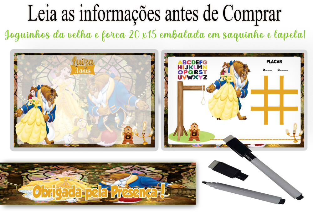 Lousa Magica perosnalizada lembrancinhas de aniversario da Bela e