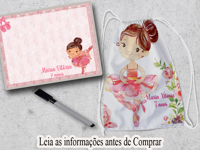 Kit Mochilinha e Lousa Magica lembrancinhas de aniversario da Bai