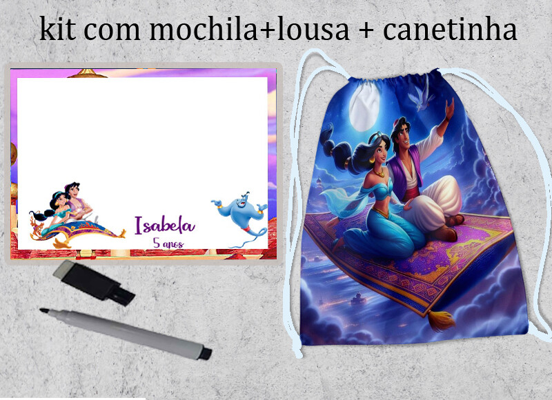 kit mochila e lousa magica lembrancinhas de aniversario da Prince