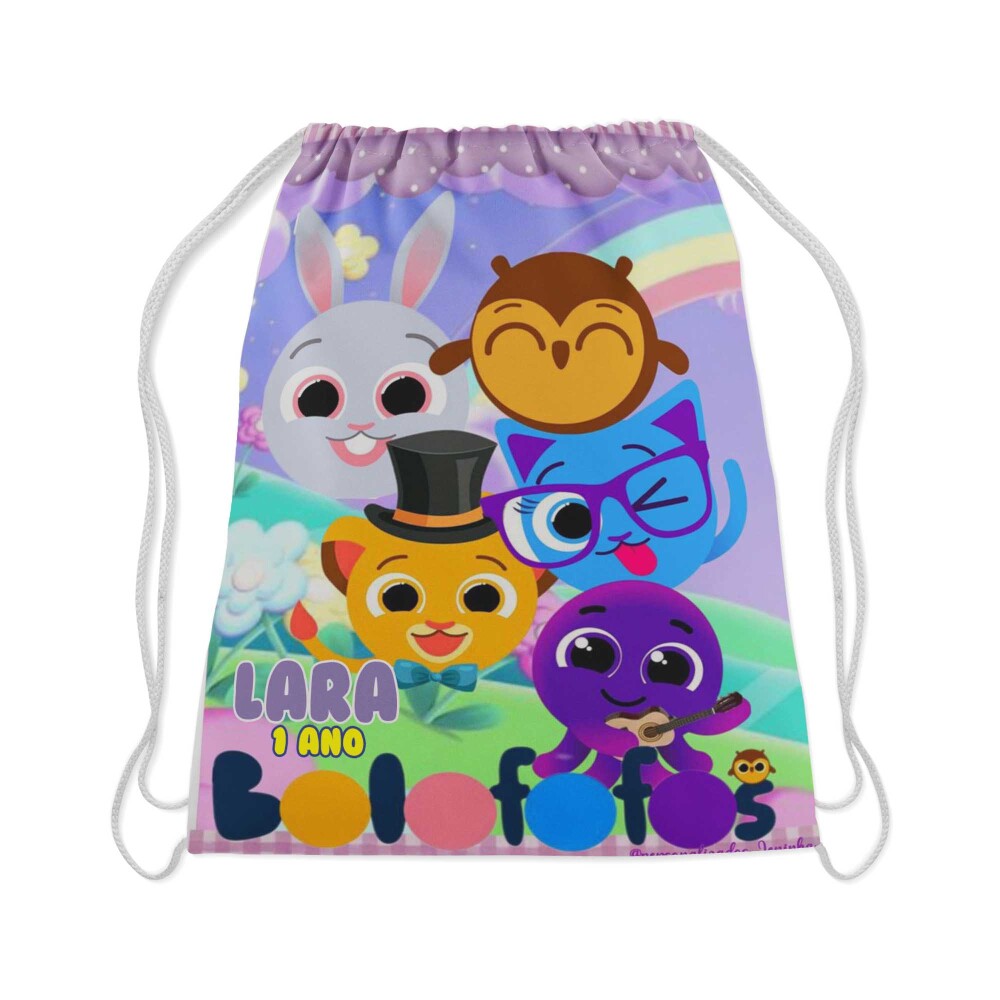 Mochilinha personalizada lembrancinhas dos Bolofofos