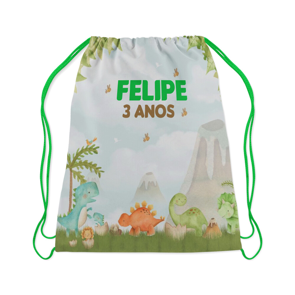 Mochila personalizada Lembrancinhas dos Dinossauros Baby