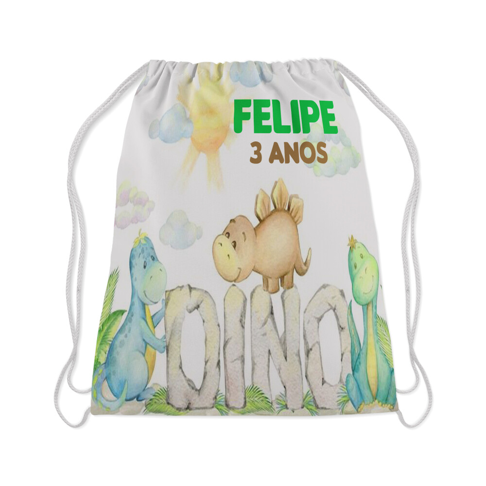 Mochila personalizada Lembrancinhas dos Dinossauros Baby