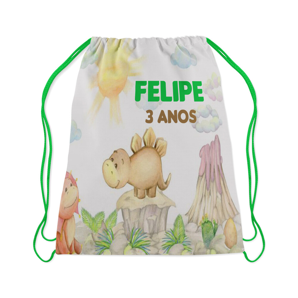 Mochila personalizada Lembrancinhas dos Dinossauros Baby