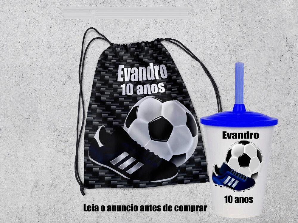 kit Mochilinha e copo twister personalizado lembrancinhas tema fu