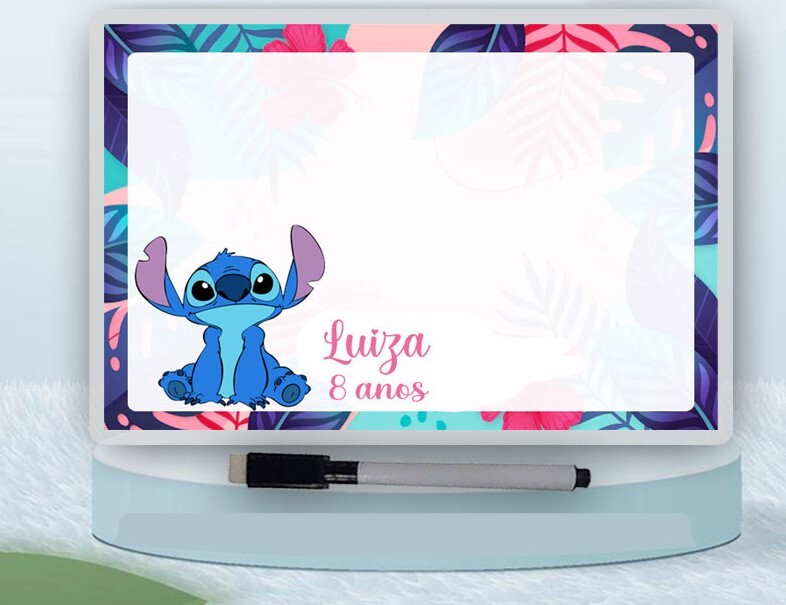 Lousa Magica personalizada para lembrancinhas  do Stitch